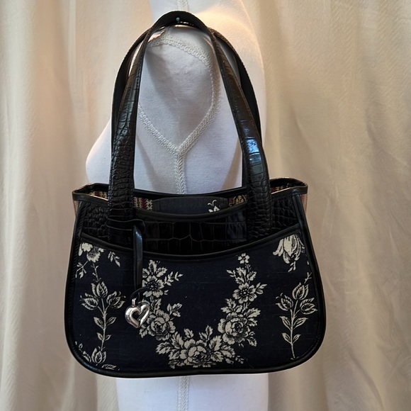 Brighton Vintage/Rare “Mercedes” Fabric and Leather Printed Handbag. - Picture 13 of 15